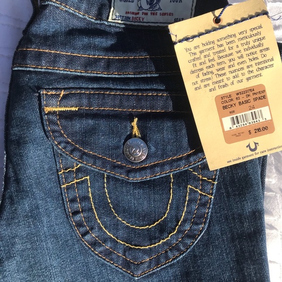 True Religion Denim - True Religion Size 24 Becky Basic Spade NWT
